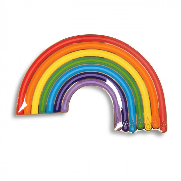 Dripping Rainbow Trinket Tray, multi