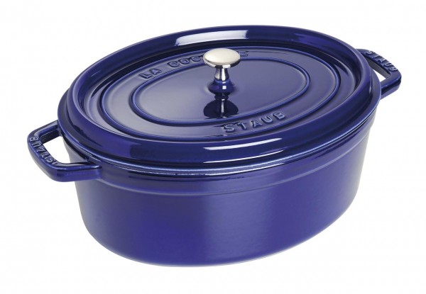 Staub La Cocotte Cocotte 33 Cm, Oval, Dunkelblau, Gusseisen