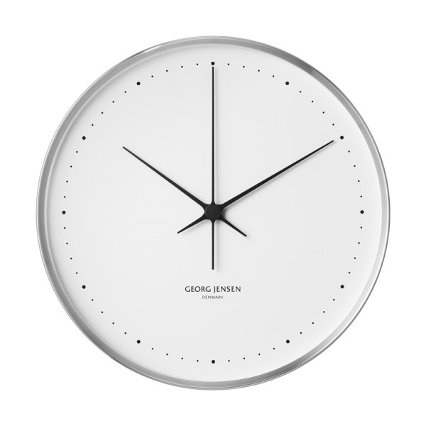 HENNING KOPPEL CLOCK STEEL & WHITE 40 CM