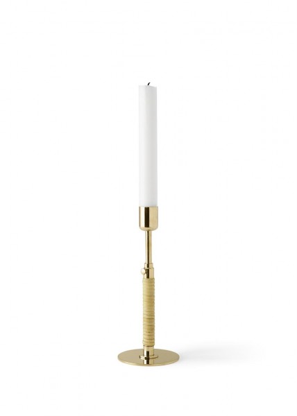 Duca Candle Holder, Polished Brass