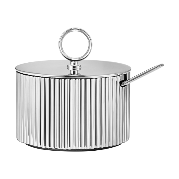 BERNADOTTE SUGAR BOWL & SPOON STAINLESS STEEL