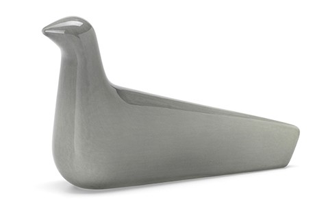 L'Oiseau Keramik, moosgrau glänzend