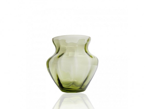 Dahlia Vase, olive green