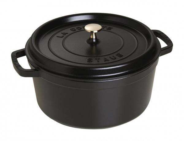 Staub La Cocotte Cocotte 28 Cm, Rund, Schwarz, Gusseisen