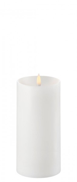 LED Pillar Candle, 7,8x15cm, nordic white