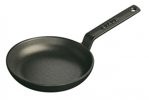 Staub Pans Mini Bratpfanne 12 Cm, Rund, Schwarz, Gusseisen