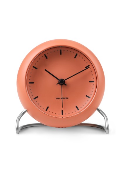 City Hall Tischuhr, Ø11cm, pale orange