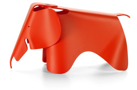 Eames Elephant (Plastic), poppy red