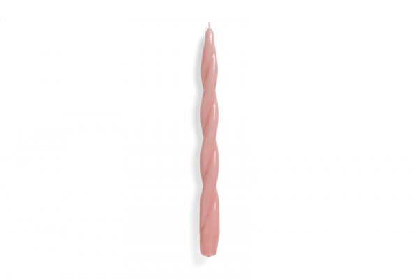 Candle Soft Twist, 29cm, dark rose