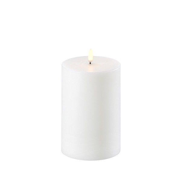 LED Pillar Candle, 10,1x15cm, nordic white