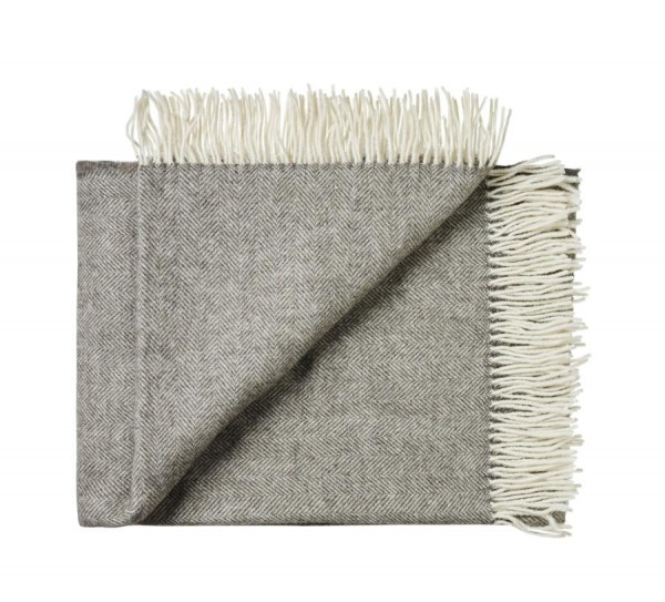 Decke Sevilla, medium grey, Alpaca/Wolle, 130x190cm