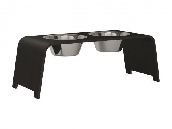 dogBar Classic L, Eiche dunkel, Edelstahl