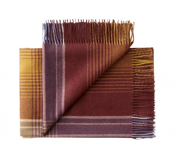 Decke Bogota, vintage bordeaux, Baby Alpaca, 130x190cm